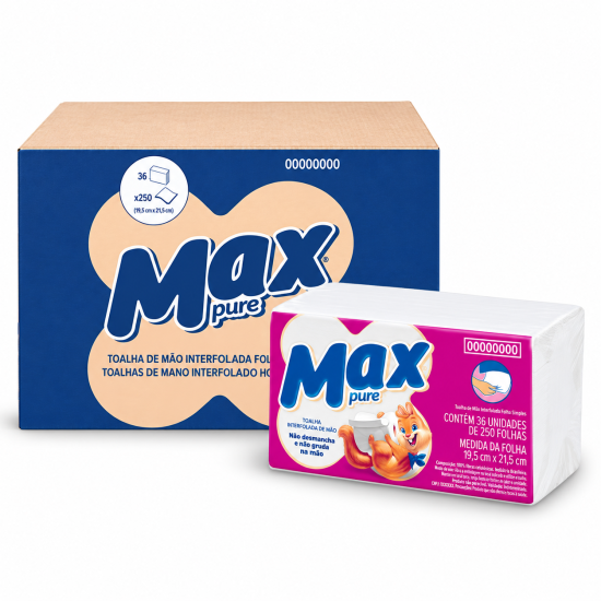 papel toalha interfolhada Max Pure FS