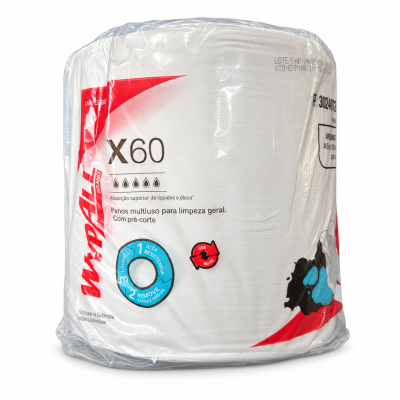 pano wiper Wypall X60 rolo branco