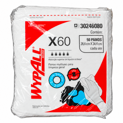 pano wiper Wypall X60 Interfolhado